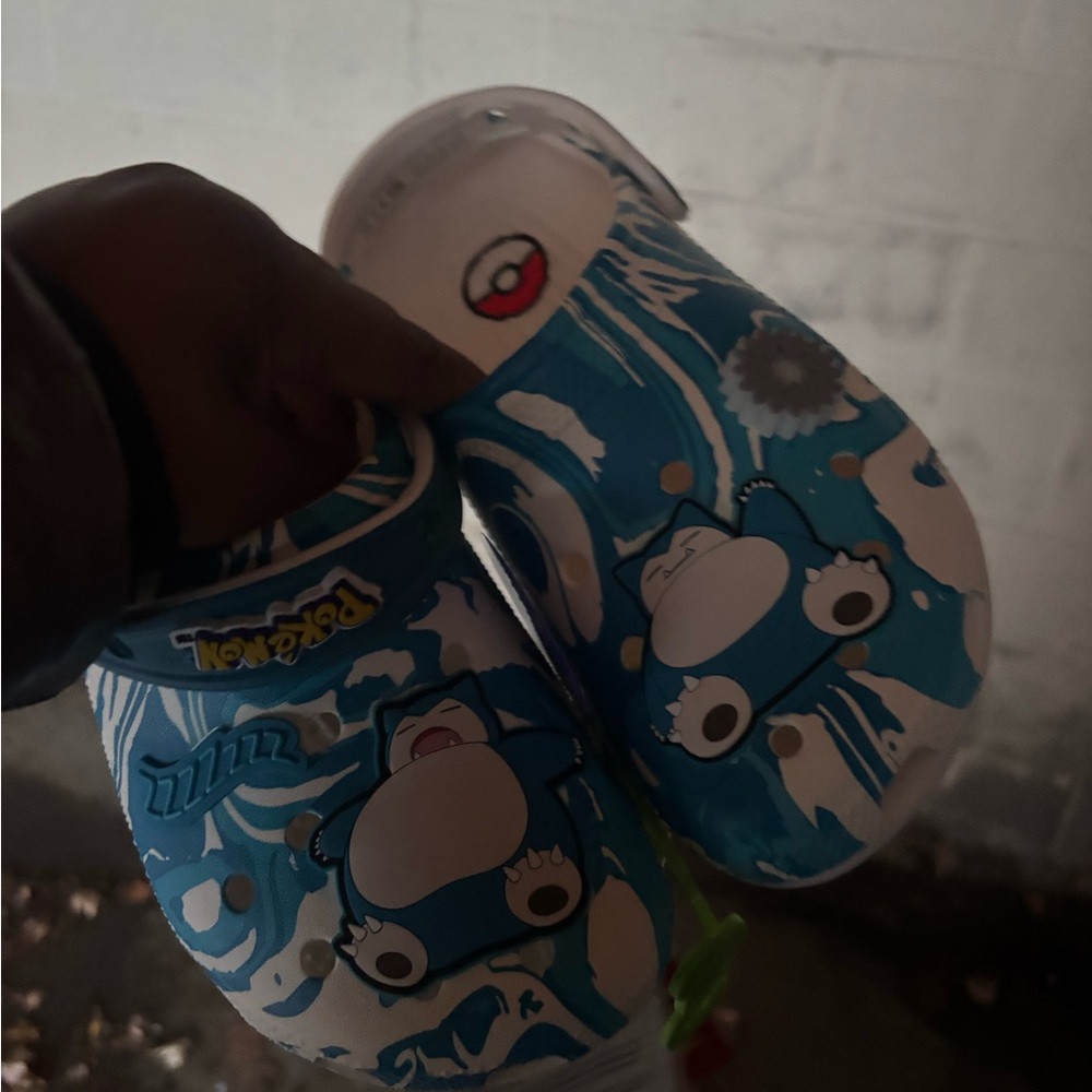 New Pokemon CROCS Blue Snorlax Clogs Kids